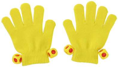 Colored stretchy gloves with bell, yellow01