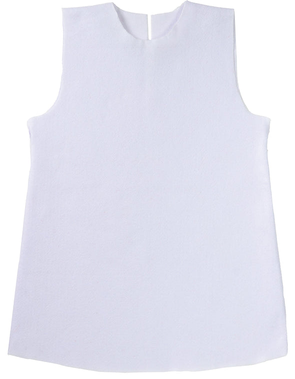 Felt one piece white J size01