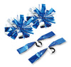 Hand-free pompon name tag with blue silver bar01