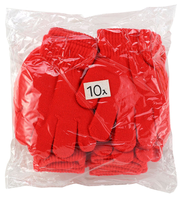 Colored Nobinobi Gloves Red 10 Pairs Set01