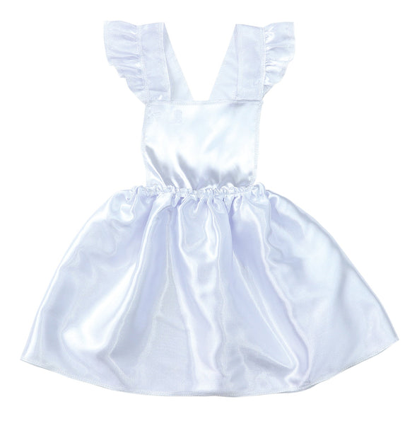 Soft satin pillow skirt white01