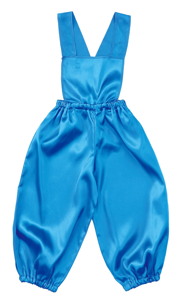 Soft satin top pants C size blue01