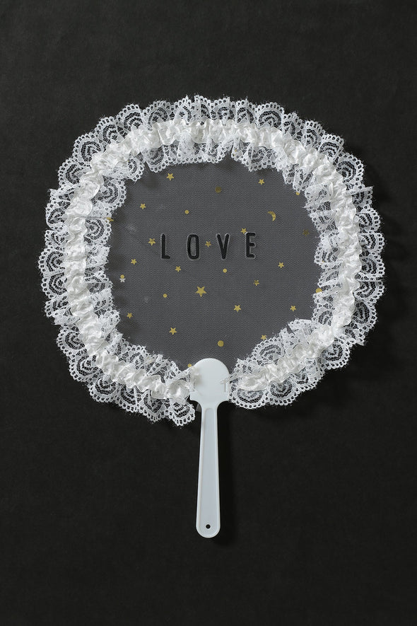 Transparent fan white pattern01