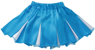 Soft satin pleated skirt blue x white01