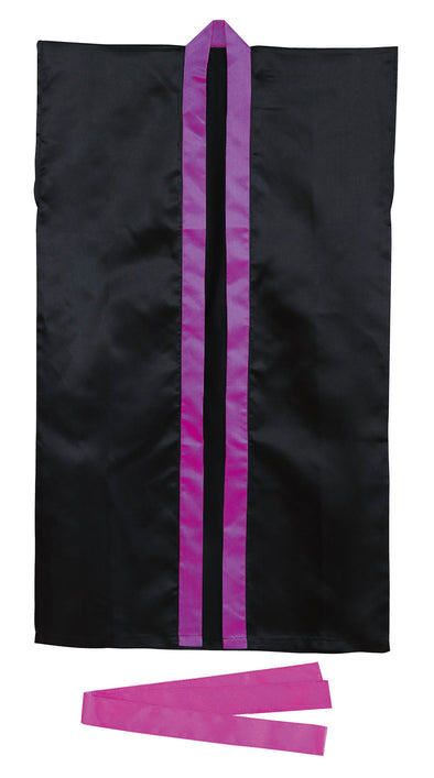 Soft satin long happy J black/purple collar (with headband)01