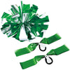 Hand-free pompon with name tag, green silver01