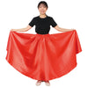 Soft satin long skirt red L03