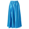 Soft satin long skirt blue L01