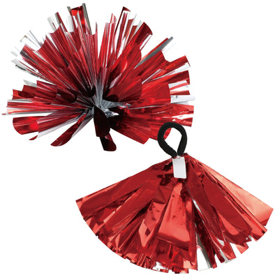 Easy Cheer Pom Pong with Name Tag Red Silver01