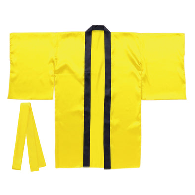 Soft satin long happy sleeves yellow L (with headband)01
