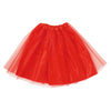 Satin frilly skirt red01
