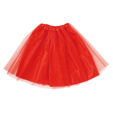 Satin frilly skirt red01