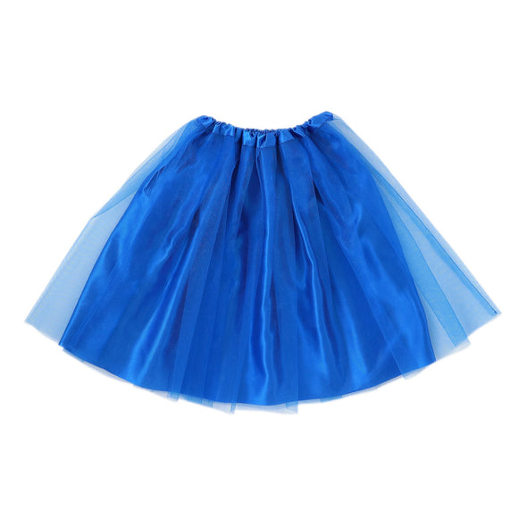 Satin frilly skirt dark blue01