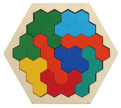 Wooden hexagon puzzle01