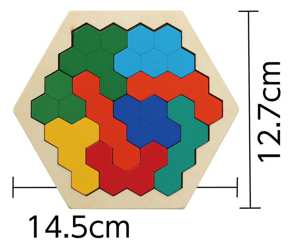 Wooden hexagon puzzle01