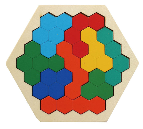 Wooden hexagon puzzle05