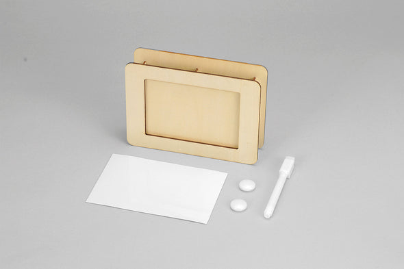 Wooden accessory case L size with white sheet04