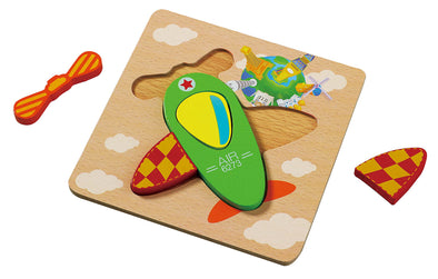 Wooden puzzle plane01