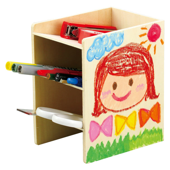 Wooden drawing pen stand02