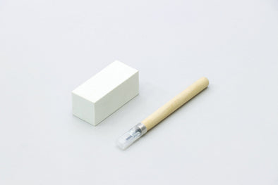 Erasable rubber stamp with leather pouch01