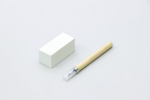 Erasable rubber stamp with leather pouch01