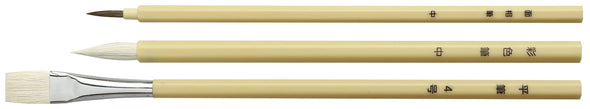 Hexagonal white shaft design brush set of 301