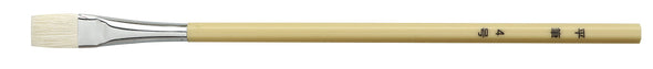 Hexagonal white shaft design brush flat brush No. 401