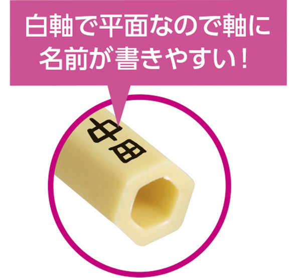 Hexagonal white shaft design brush flat brush No. 401