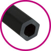 Nylon hexagonal black shaft design brush set of 301