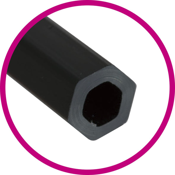 Nylon hexagonal black shaft design brush set of 301