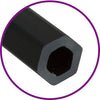 Nylon hexagonal black shaft design brush flat brush No. 201