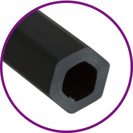 Nylon hexagonal black shaft design brush flat brush No. 201