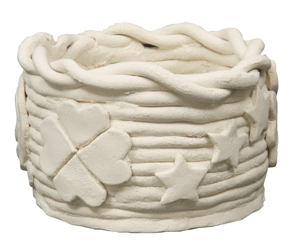 Unglazed clay white 350g with spatula (60646)03