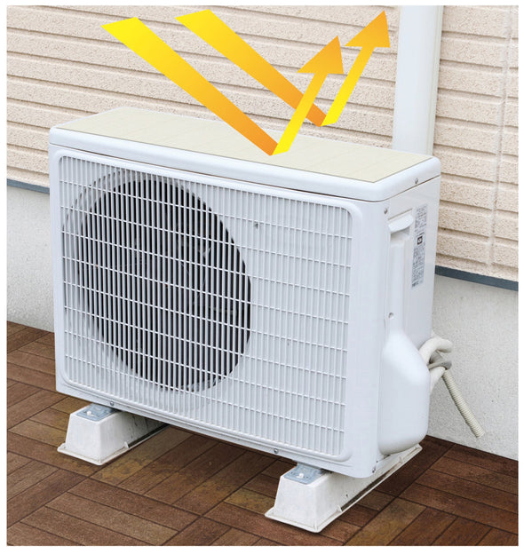 Heat shield sheet for outdoor unit Wood grain pattern01