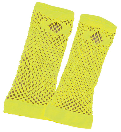 Color mesh glove fluorescent yellow01
