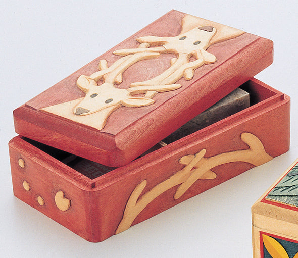 Wooden carved seal box (with seal mud)01