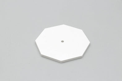 White carved plate octagonal clock01