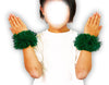 Set of 2 glitter wristbands green01
