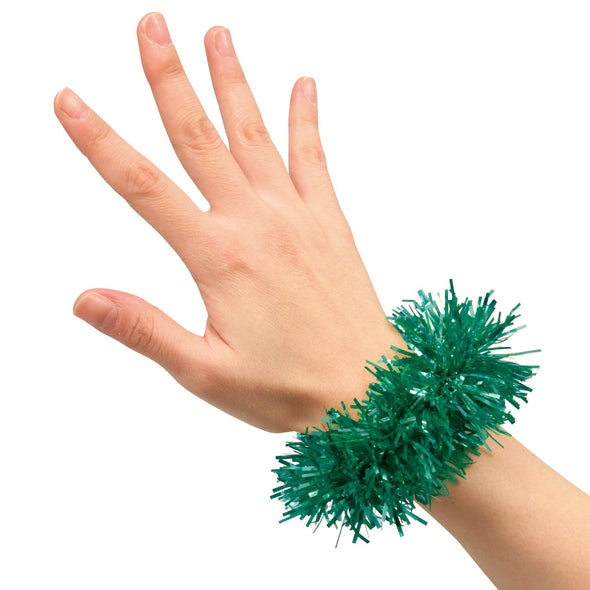 Set of 2 glitter wristbands green02