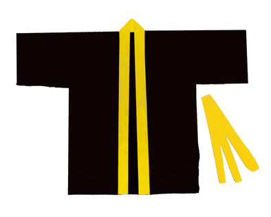 Color non-woven fabric Happi for children S black (yellow collar)01