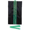 Satin long happy black (green collar) S (with headband)01