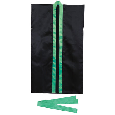 Satin long happy black (green collar) S (with headband)01