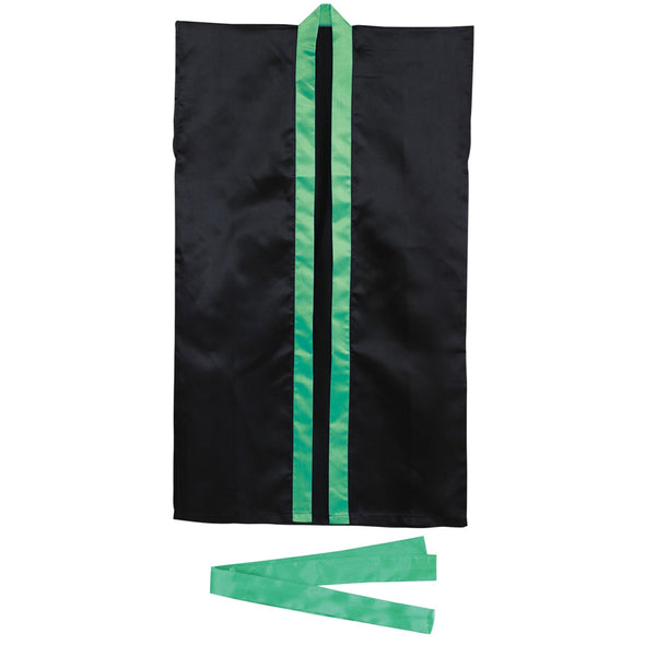 Satin long happy black (green collar) S (with headband)01