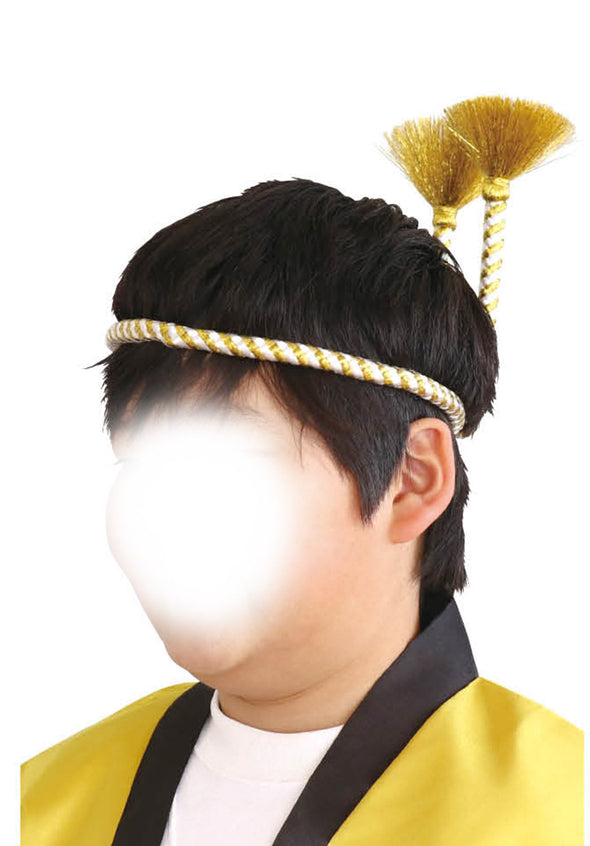 Easy twist headband yellow/white02