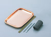 Copper plate tray (with tagane and bamboo)02