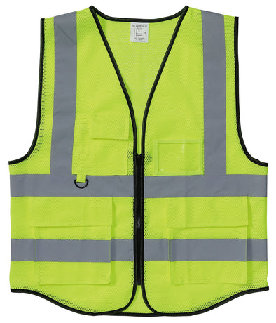 Safety reflective vest fluorescent yellow01