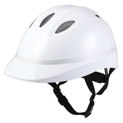 Bicycle helmet with mesh + ventilation holes model L white01