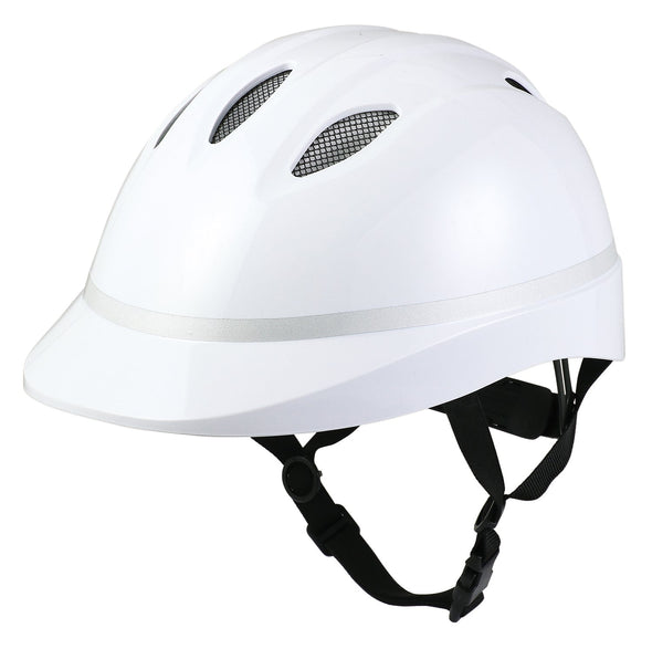 Bicycle helmet with mesh + ventilation holes model L white01