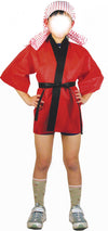 Color non-woven fabric happi for kindergarteners C red01