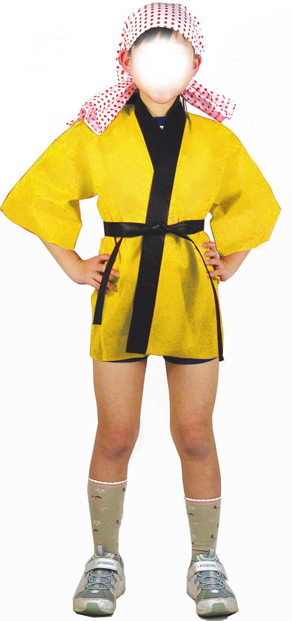Color non-woven fabric happi for kindergarteners C yellow01